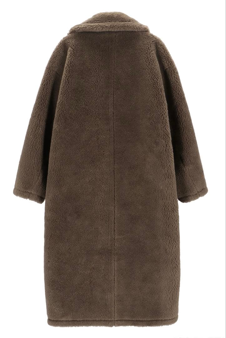 【美品】HAUNTロングボアコート ダークベージュ38 (M) エコバッグ付き