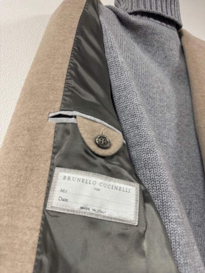 ★最終セール☆ 定価150万円ブルネロクチネリ　チェスターコート ベージュ 48