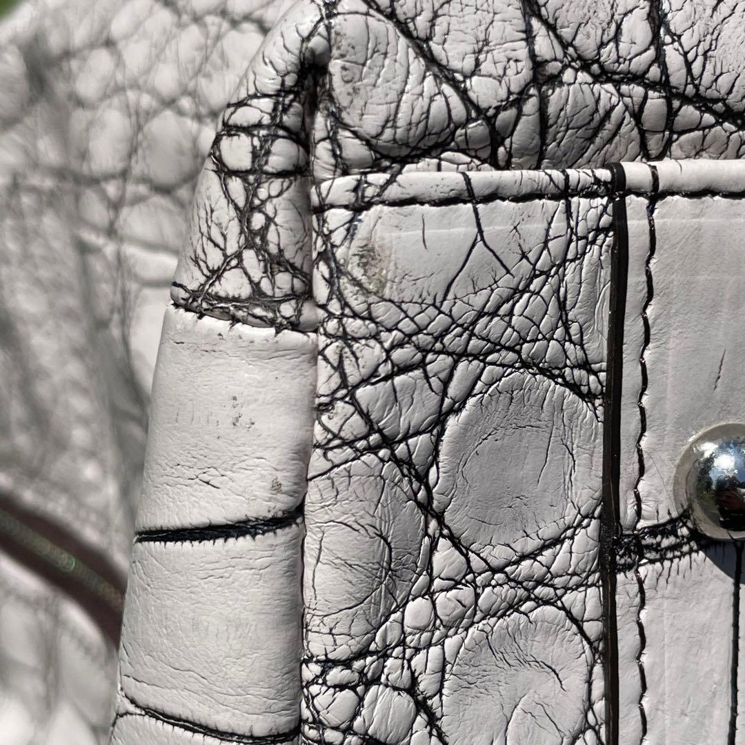 キャン様　希少！JRA認定　目地染めアリゲーター　特大トラベルボストンバッグ