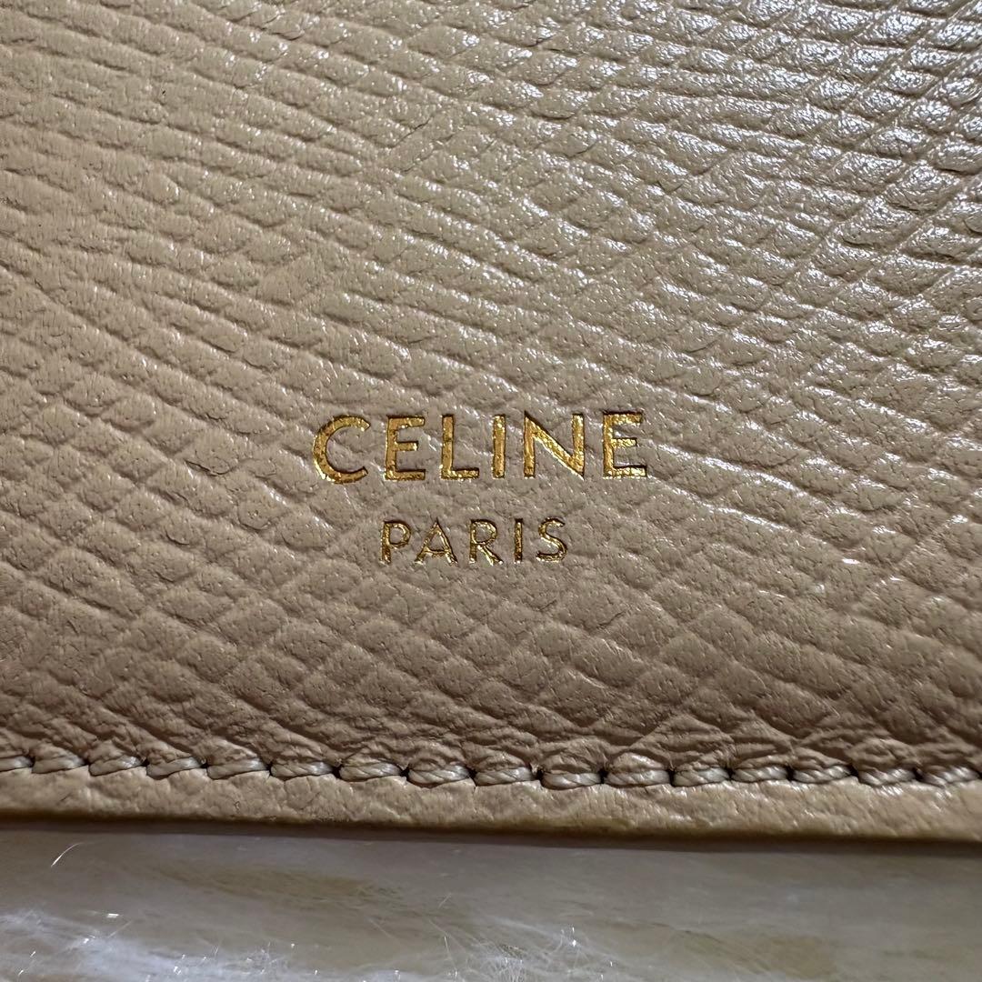 美品 CELINE フラグメントケース 小銭入れ カードケース ベージュ