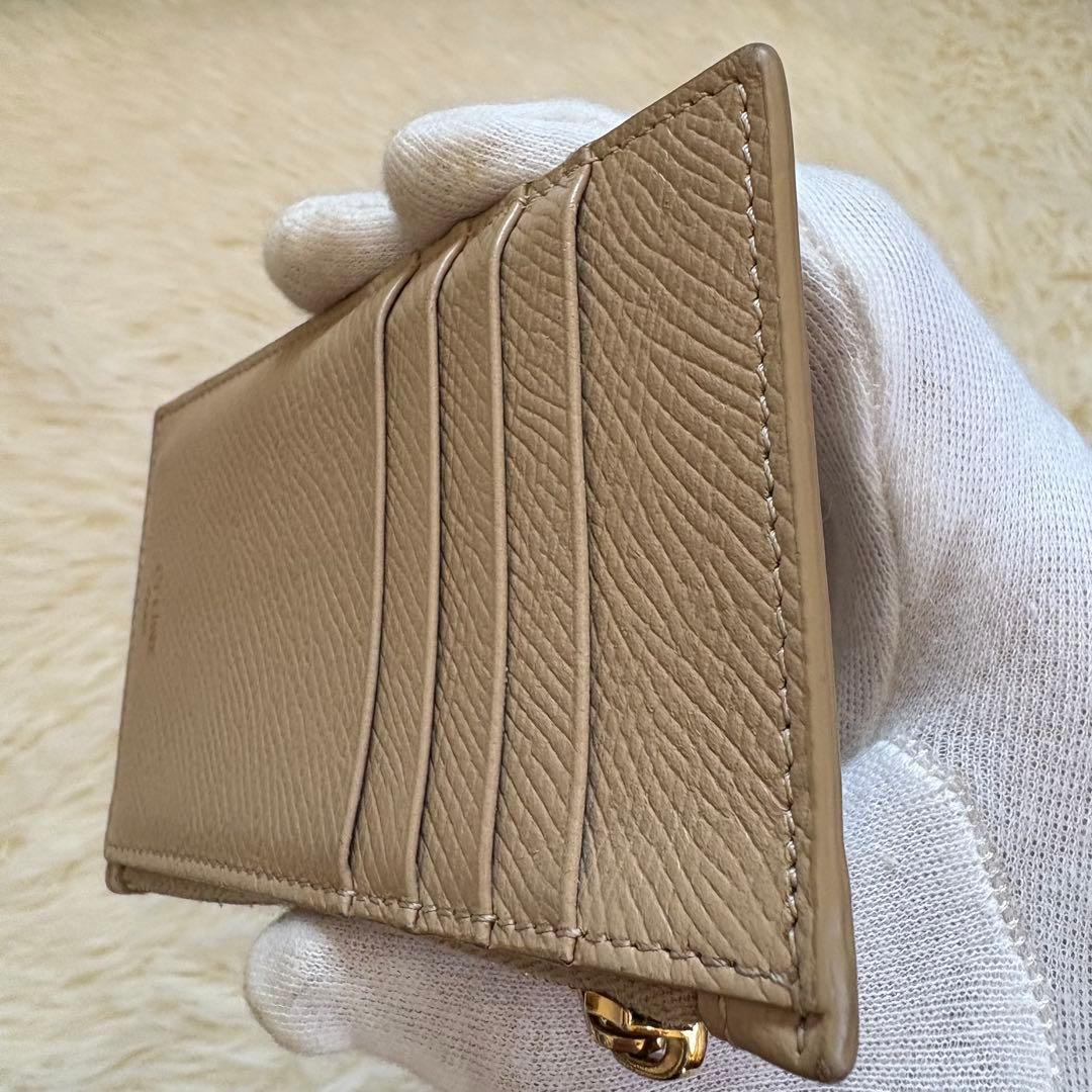 美品 CELINE フラグメントケース 小銭入れ カードケース ベージュ