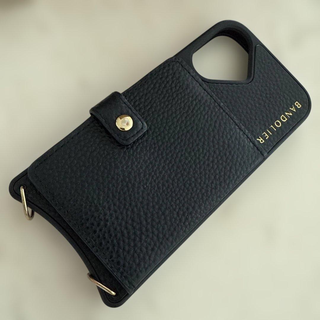 BANDOLIER iPhone 16用　ブラック　ストラップ付