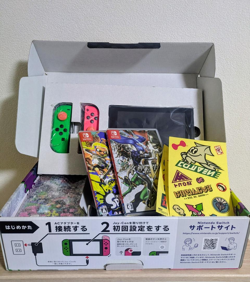 Switch 本体 スプラトゥーン2同梱版＋スプラ3＋女神転生5