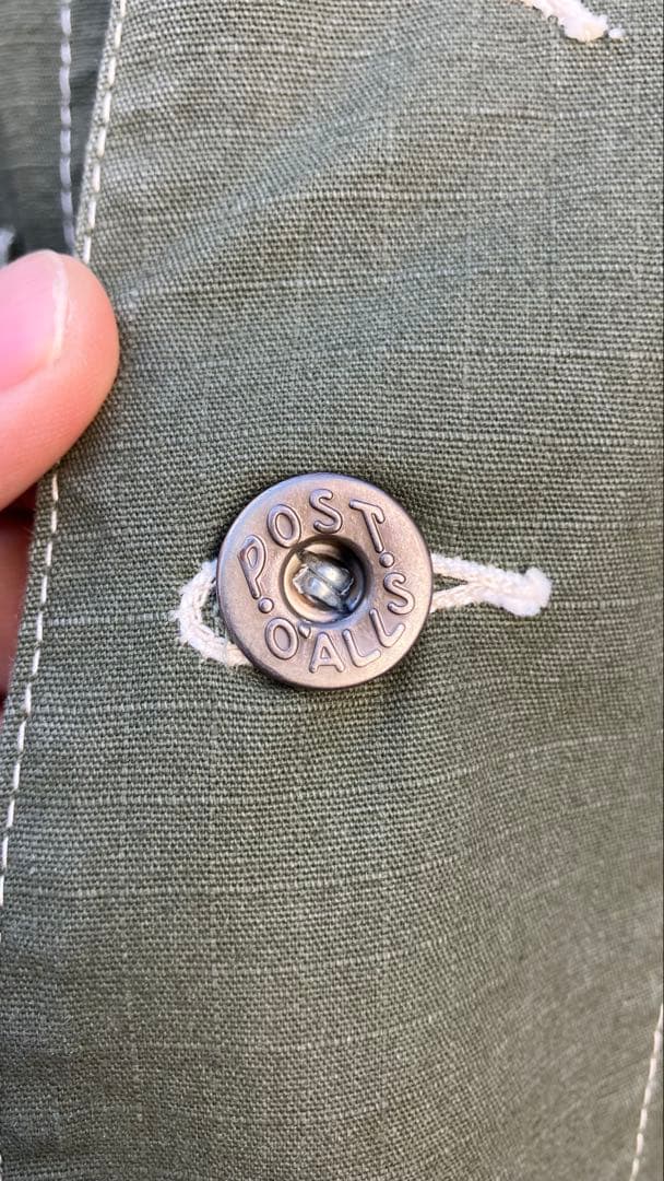 G*Y様 POST OVERALLS カバーオール S オリーブグリーン