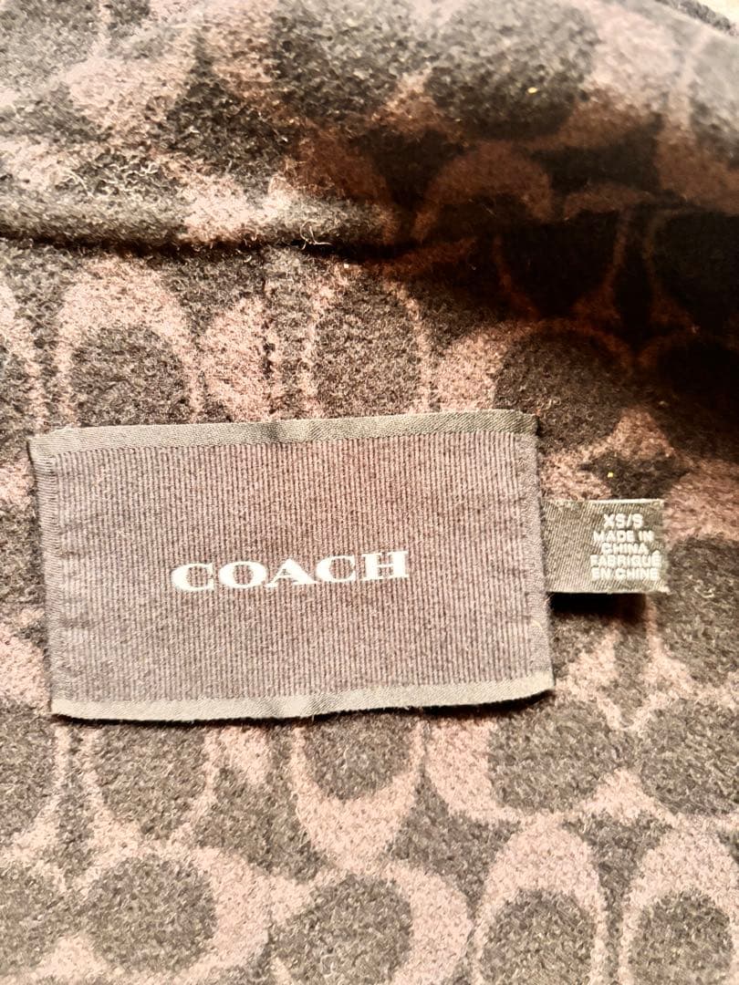 COACH 黒 ポンチョ ベルト付き