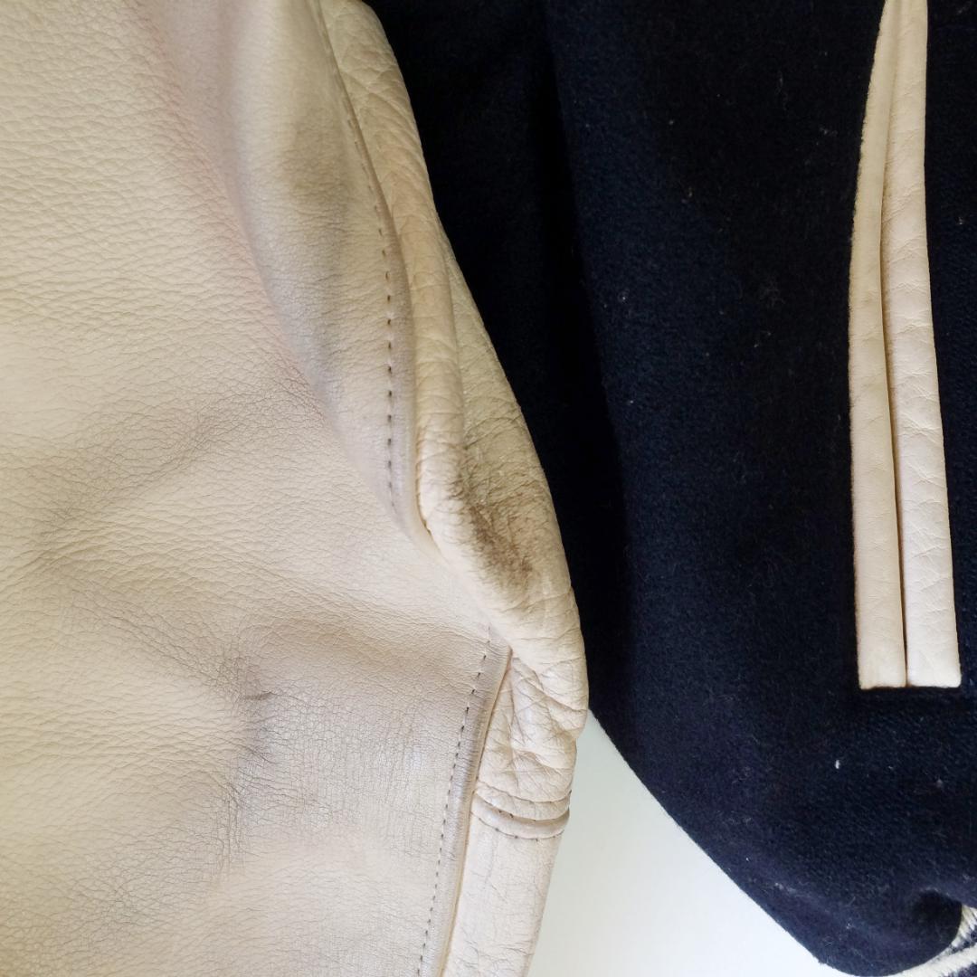 VAN スタジャン フード付き ワッペン刺繍 ネイビー Mサイズ