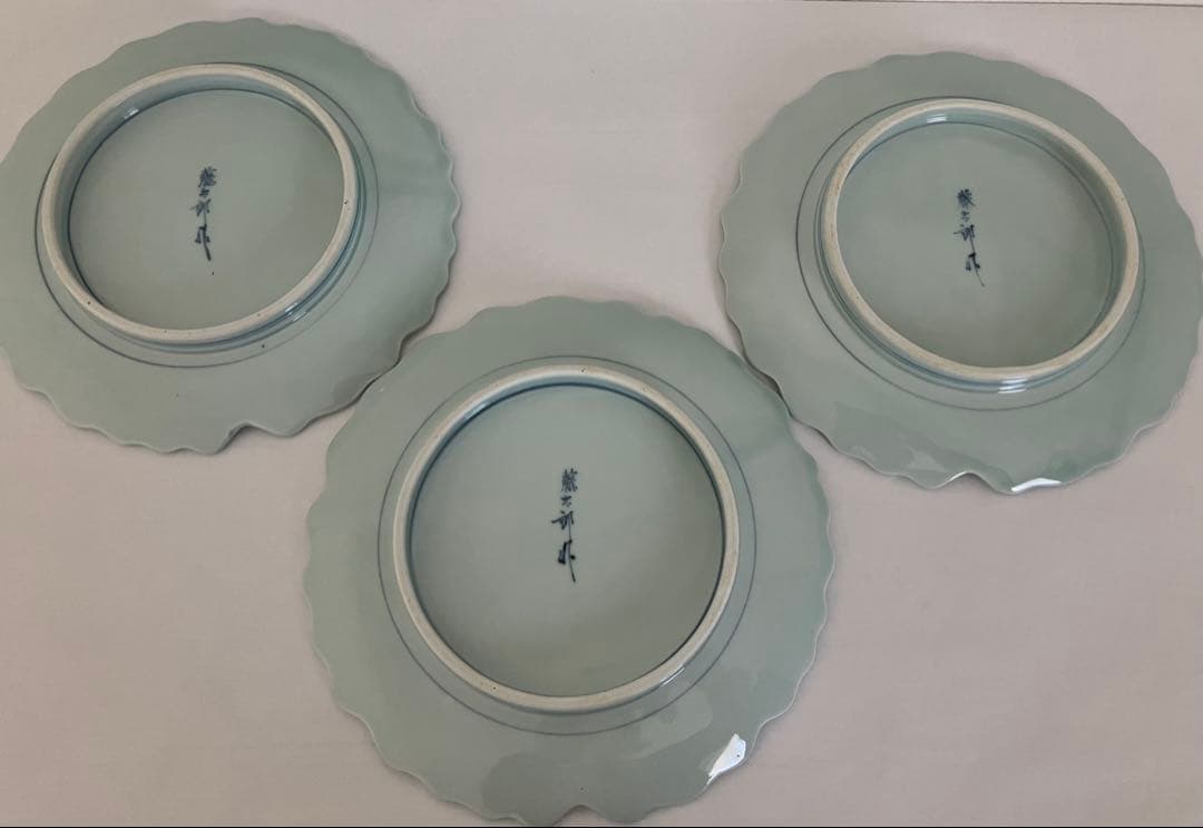 藤太郎窯★染付花弁③セット★大皿盛皿★小皿★取皿★豆皿