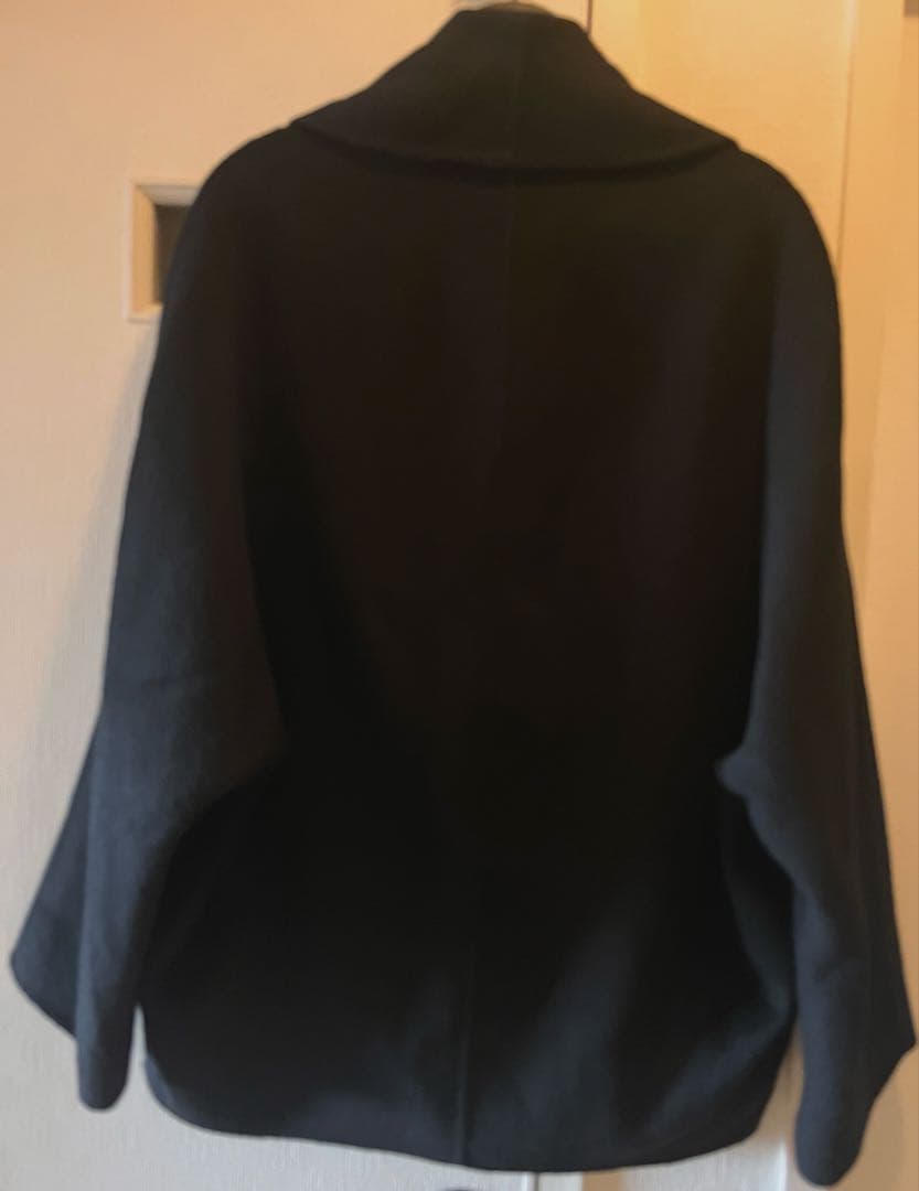 COS ダブルフェイスウールピーコート　ブラック