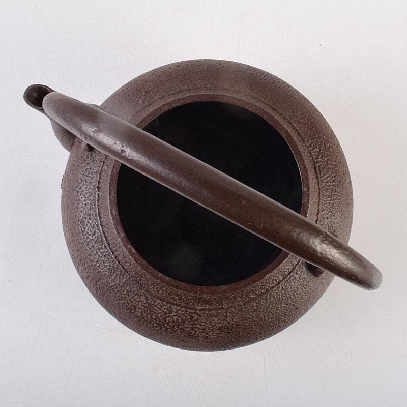 ばろん煎　釜師　佐藤浄清作　真形　鉄瓶　鉄釜　共布共箱　V　R9061H