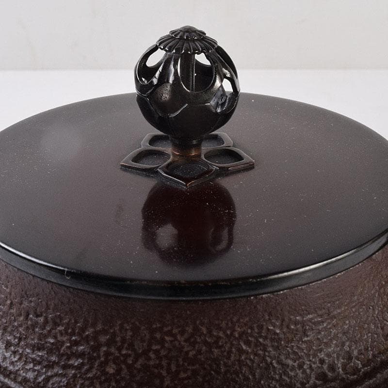 ばろん煎　釜師　佐藤浄清作　真形　鉄瓶　鉄釜　共布共箱　V　R9061H