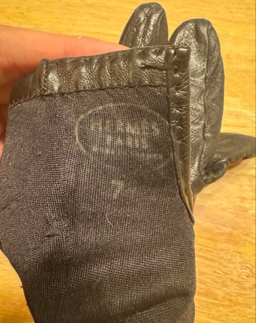 HERMES エルメス グローブ 手袋 ラムスキン レザー　革　メドール　黒