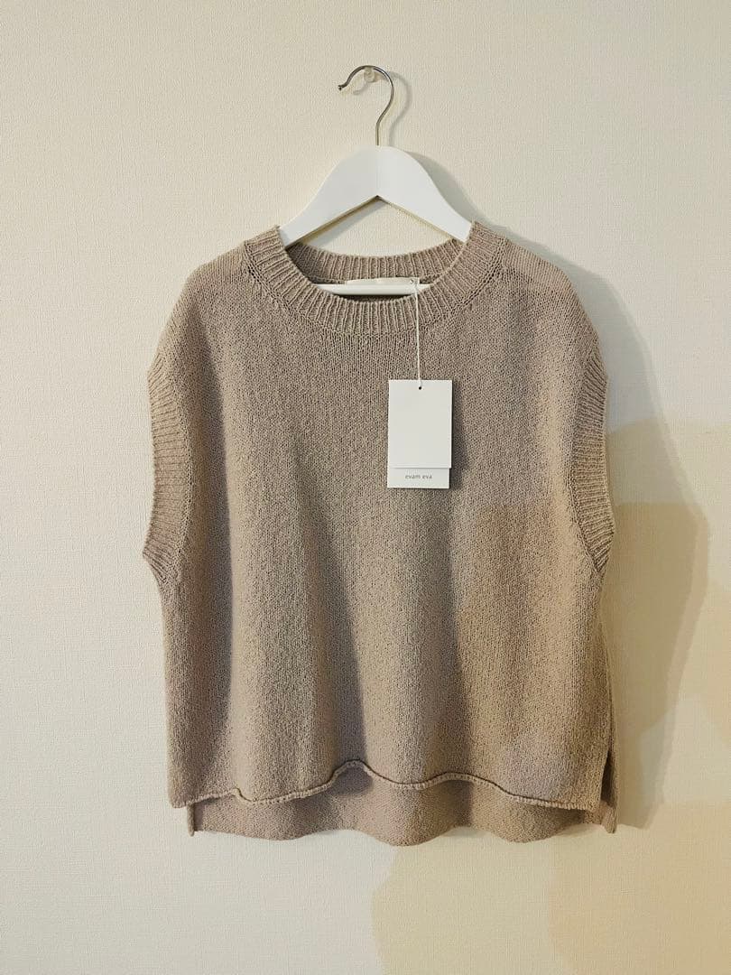 evam eva ウールリリーヤーンベスト