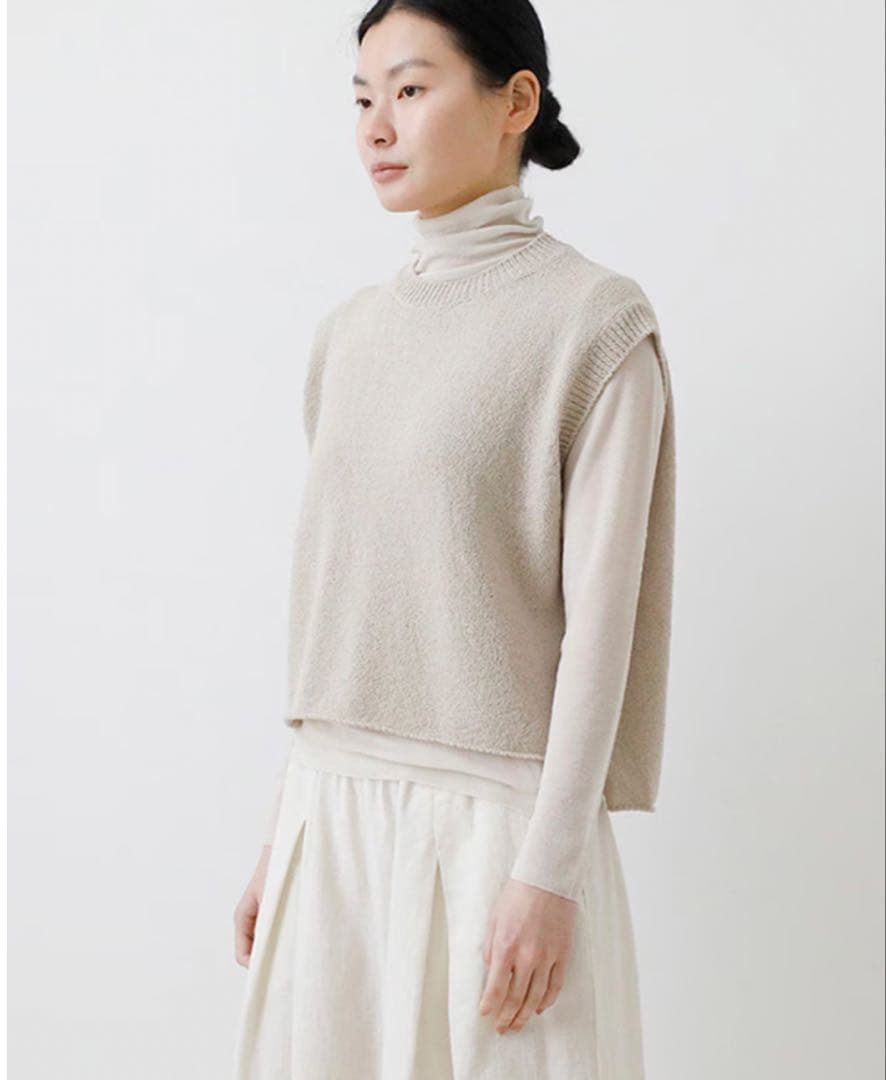 evam eva ウールリリーヤーンベスト