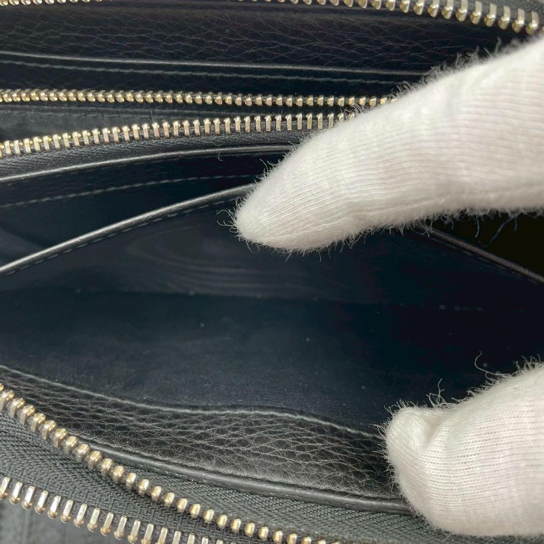 良品　グッチ　長財布　ソーホー　ダブルジップ　インターロッキング　ユニセックス