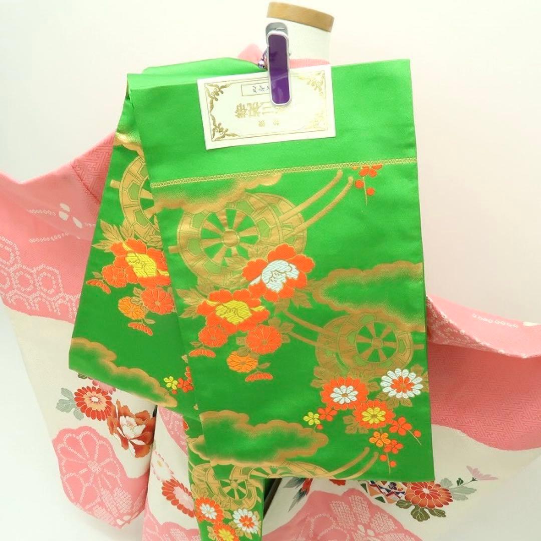 美品 正絹 七五三 ７歳 四つ身着物 B9