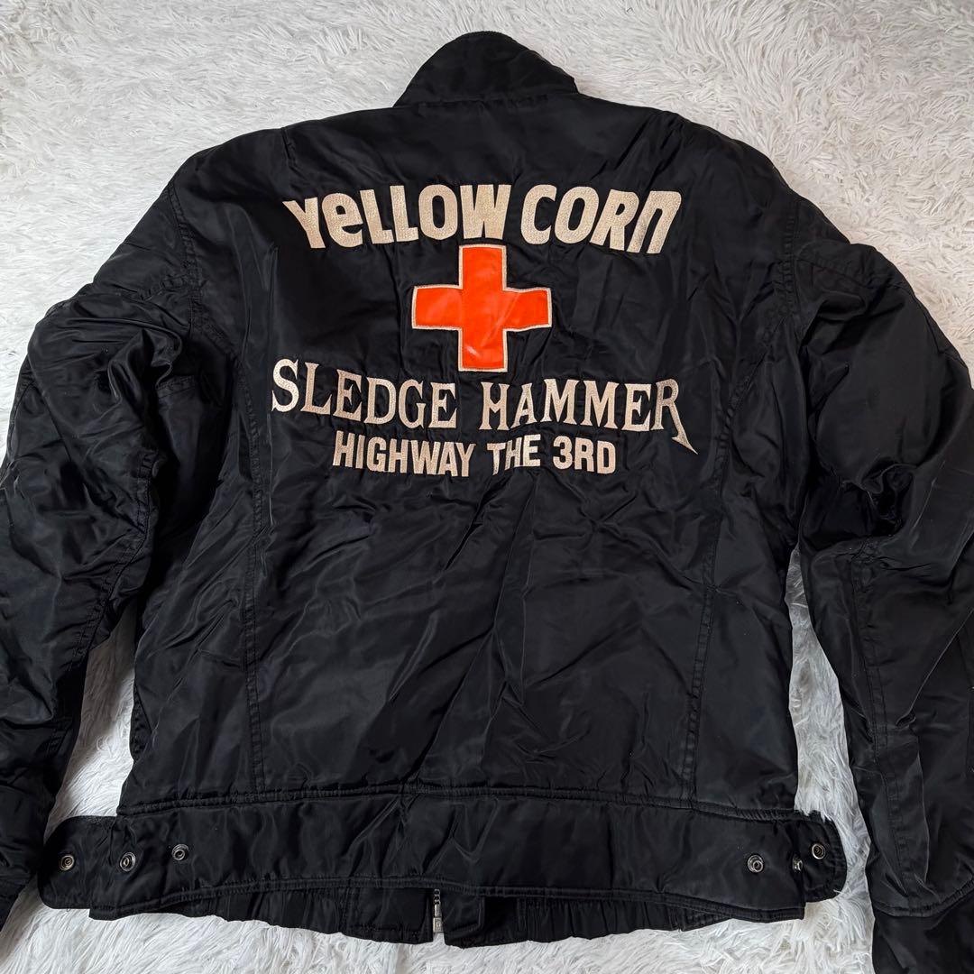 YELLOW CORN ナイロンバイクジャケット　防寒着　LL ビッグサイズ