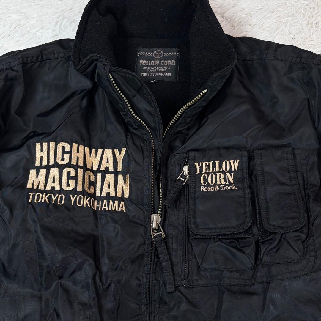YELLOW CORN ナイロンバイクジャケット　防寒着　LL ビッグサイズ
