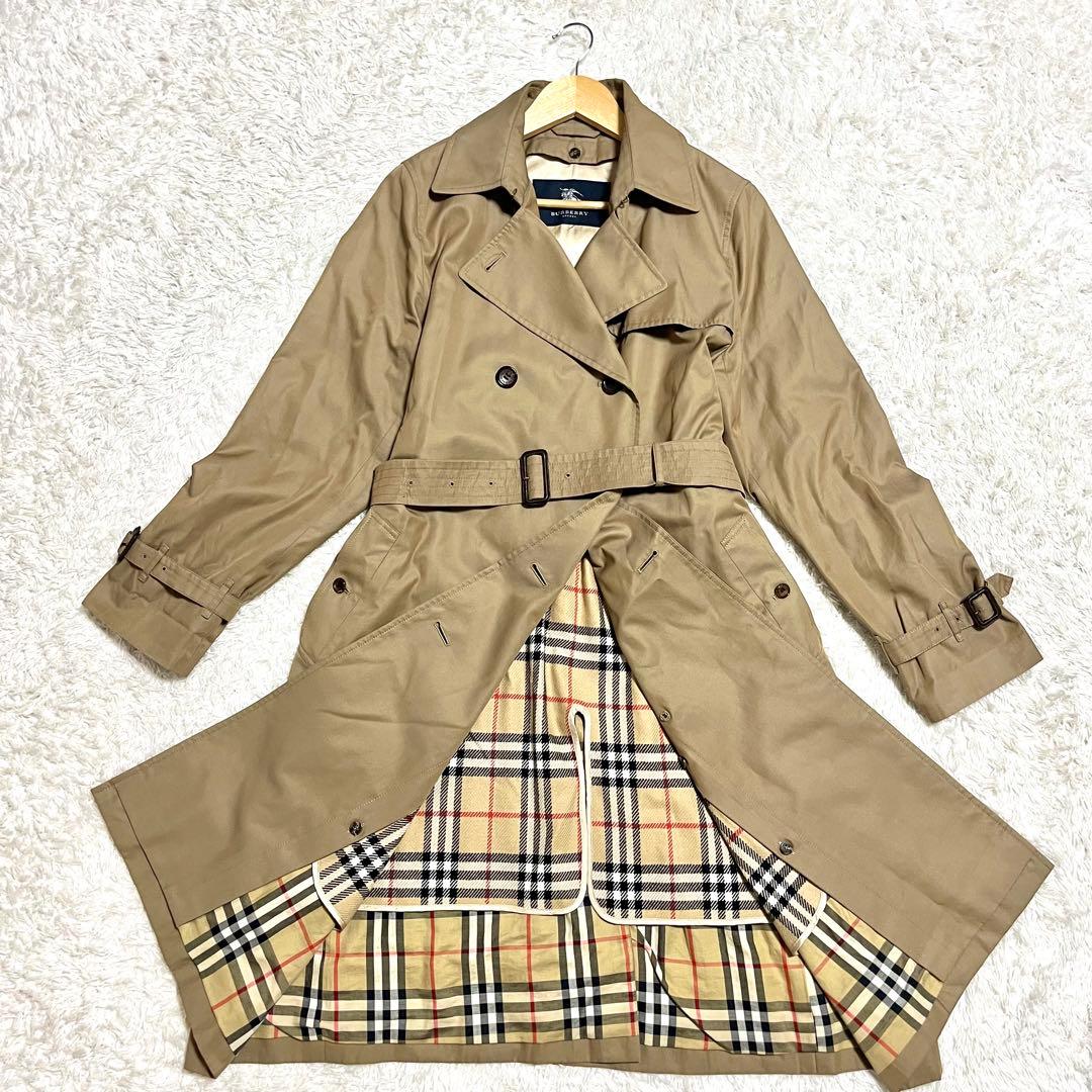 バーバリーロンドン ライナー ベルト Aライン ノバチェック 46サイズ