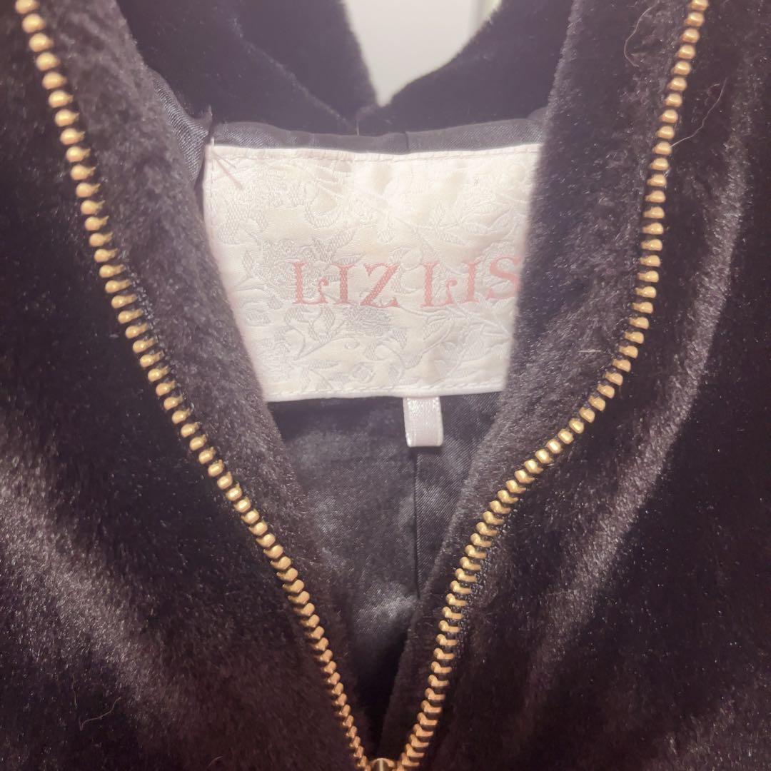 LIZLISA うさみみファーブルゾン 黒