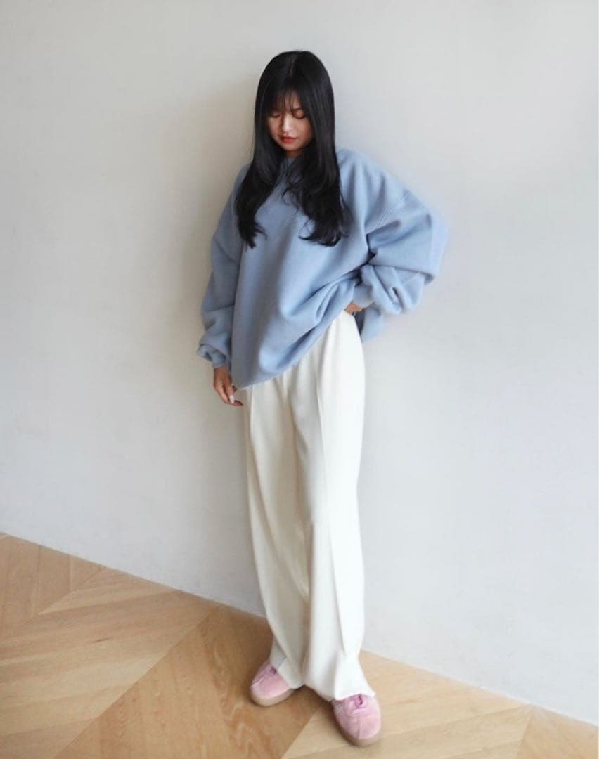 新品SeaRoomlynn Volume Sweat プルオーバー ライトブルー
