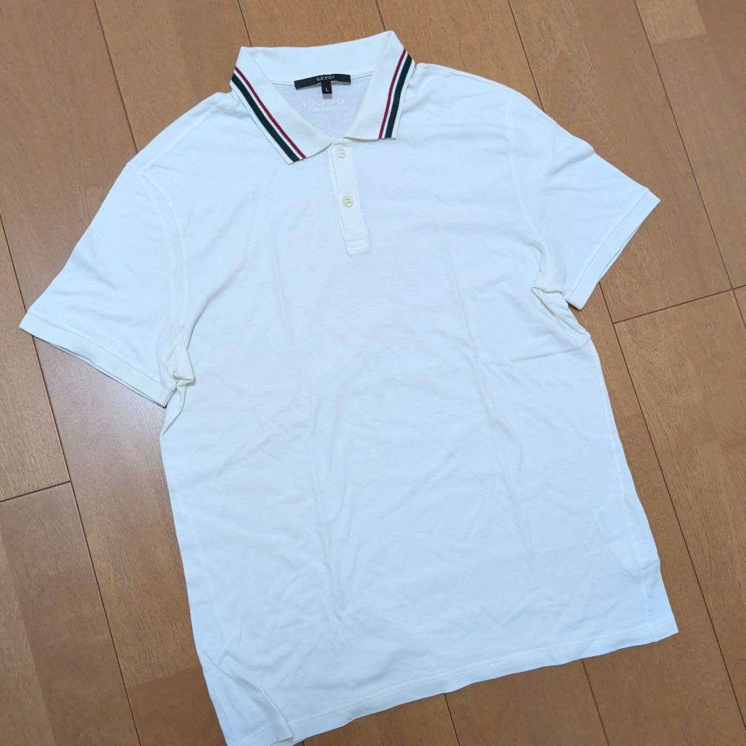 【美品】GUCCI グッチ 定番 シェリーライン ポロシャツ メンズ Lサイズ