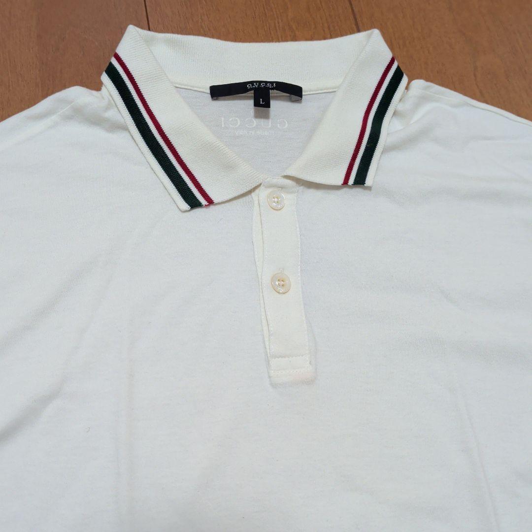 【美品】GUCCI グッチ 定番 シェリーライン ポロシャツ メンズ Lサイズ