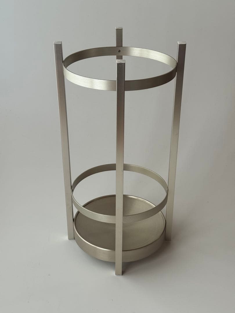 ポストモダン ステンレス 傘立て デッドストック 昭和レトロ 未使用