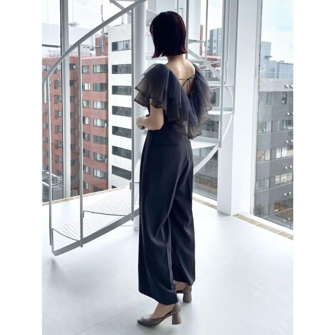 ラグナムーン チュールカラーベアパンツドレス