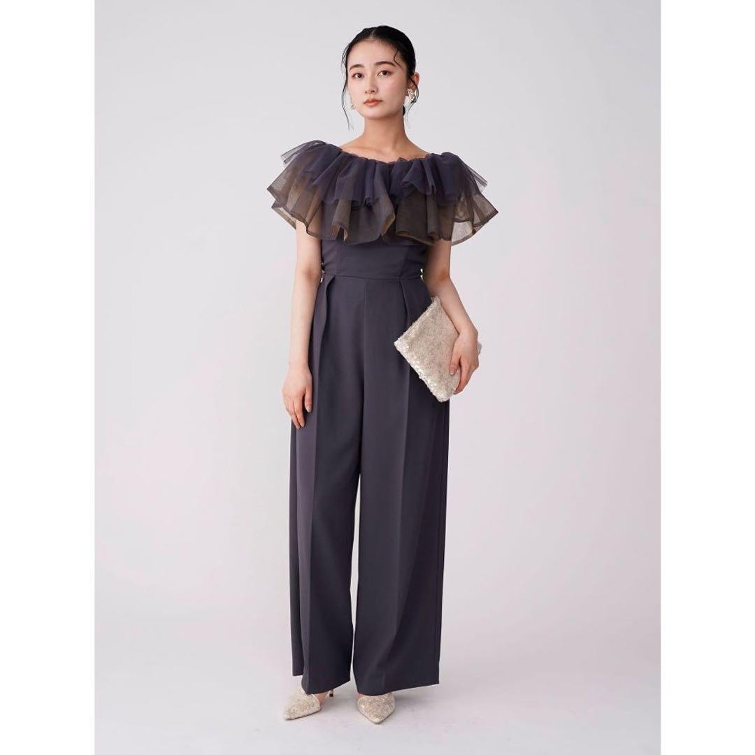 ラグナムーン チュールカラーベアパンツドレス