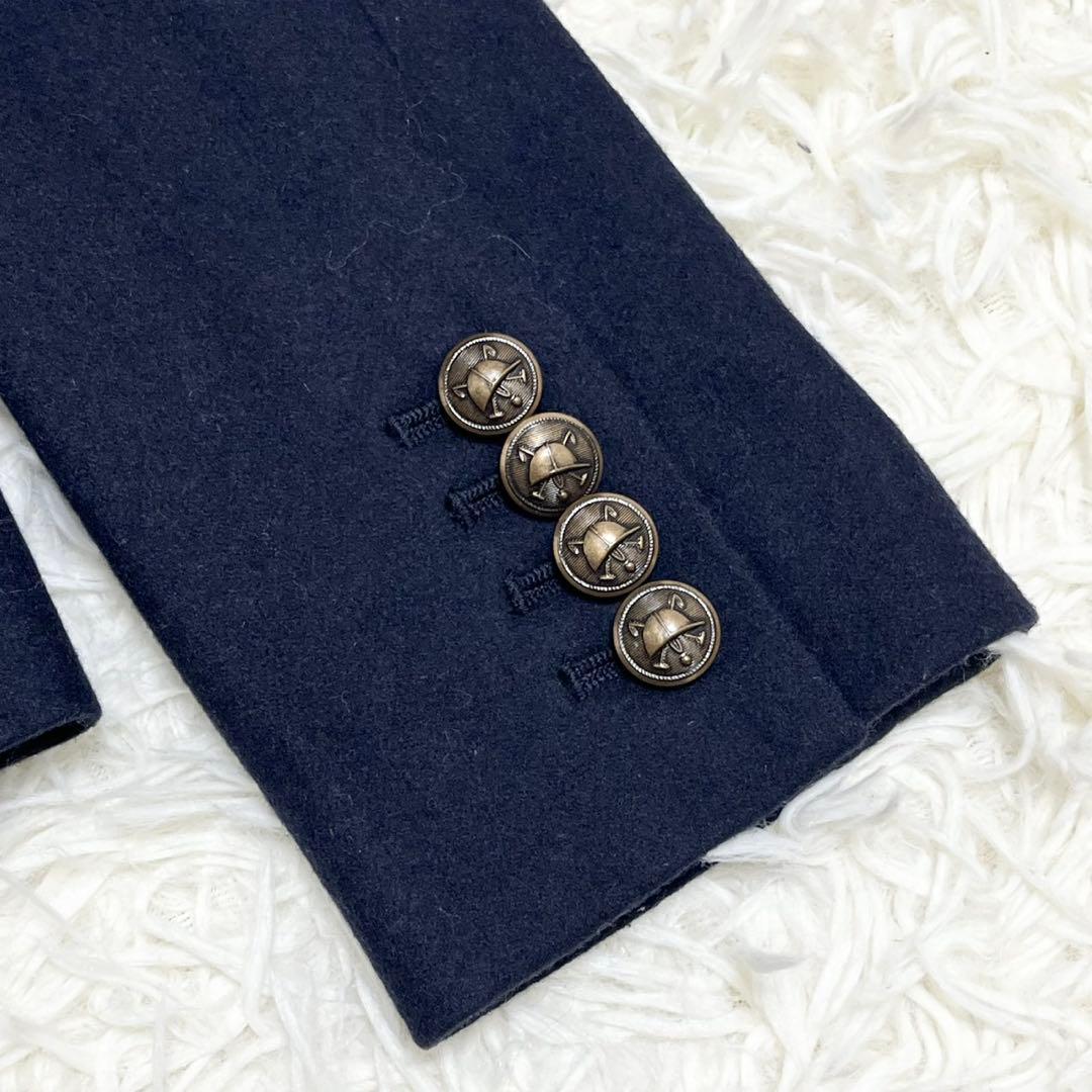 ラルフローレン ビッグポニー 紺ブレザー 金ボタン カシミヤ アンゴラ S