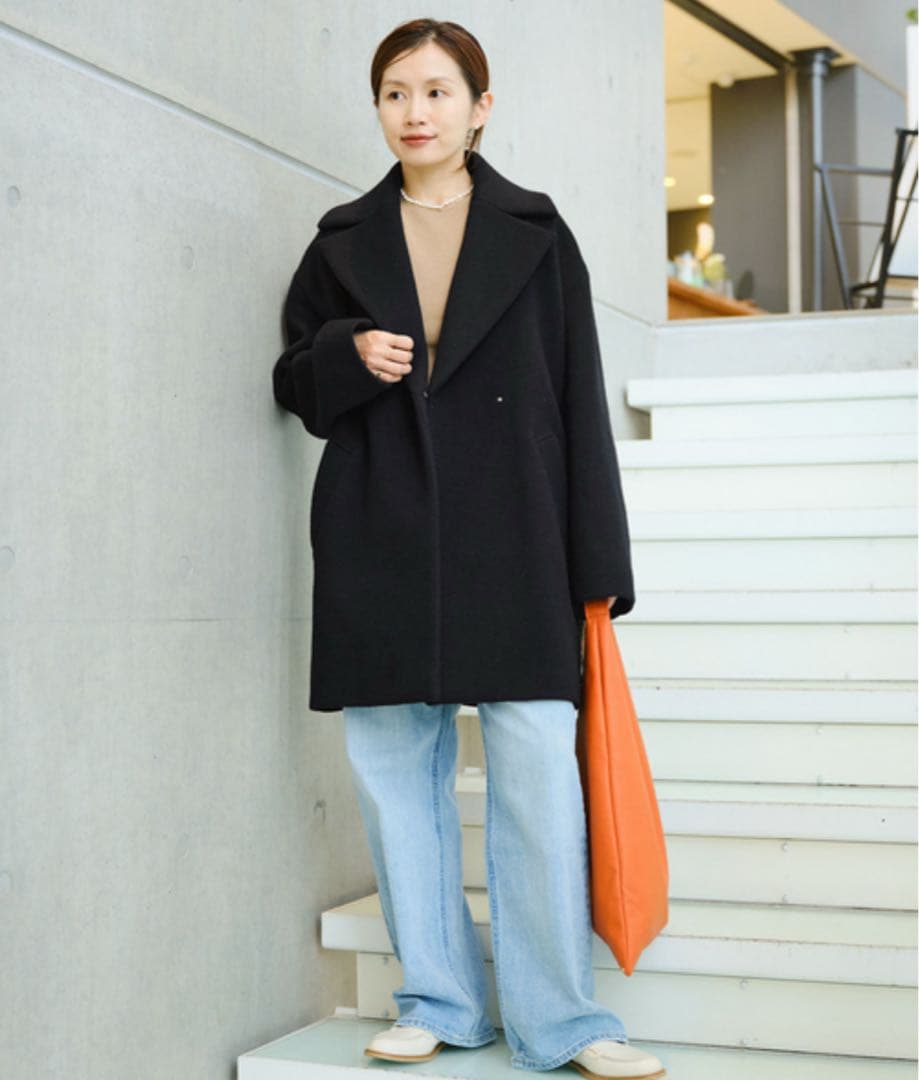 ☆チル✩.*˚☆イエナ super140 ウールコクーンショートコート