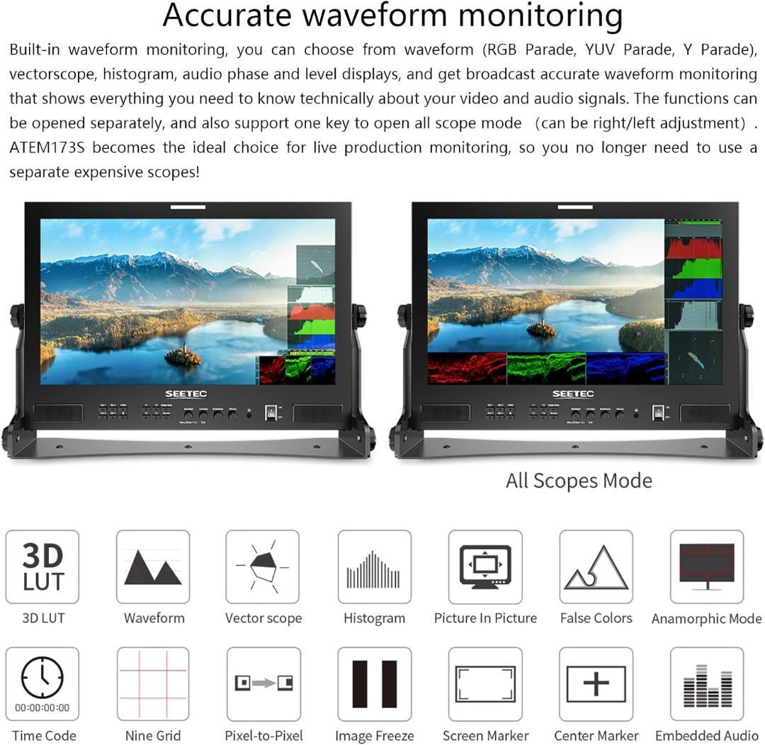その他 Seetec 17.3\" IPS 1080p 3G-SDI HDMI