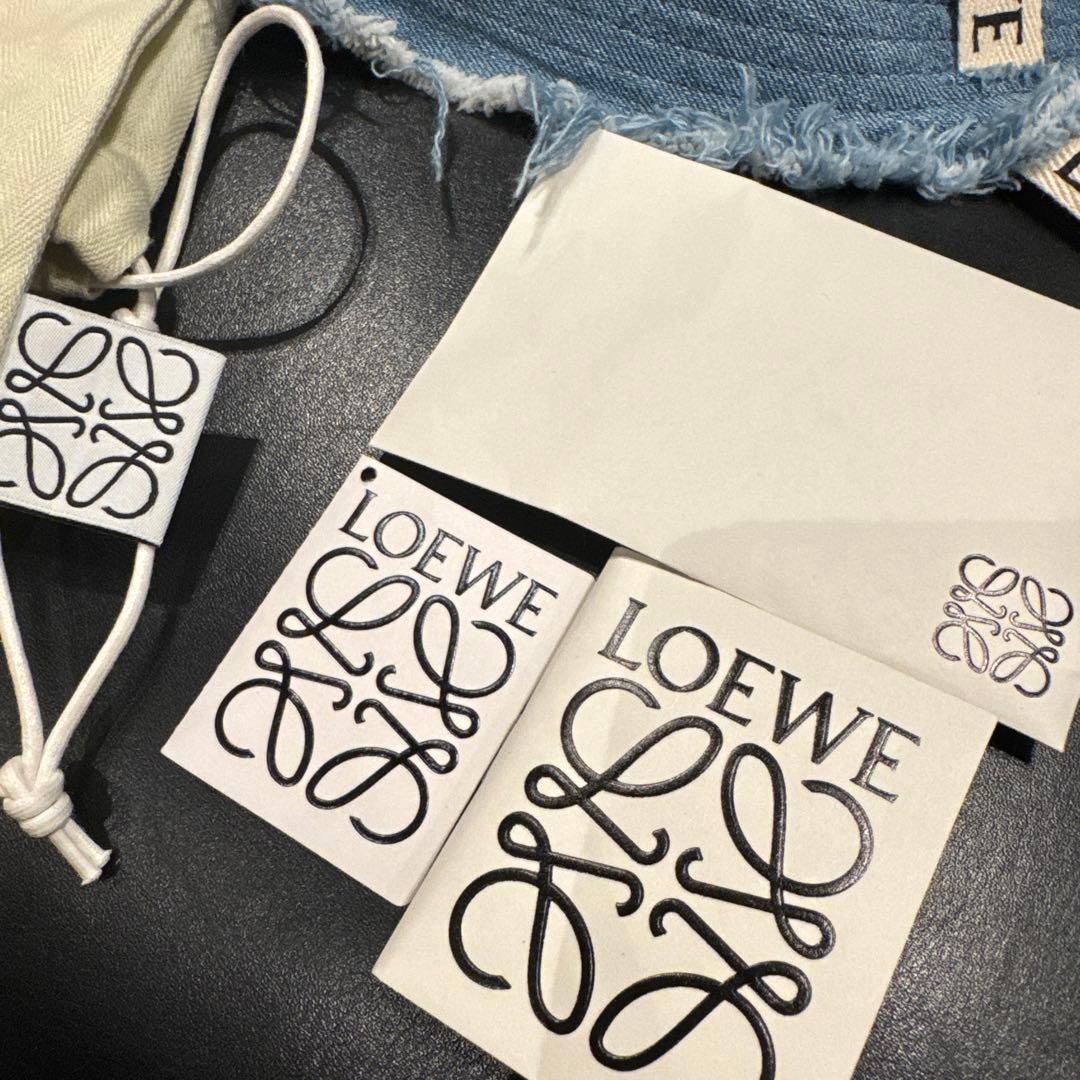 LOEWE フィッシャーマンハット　59 デニム　フリンジ