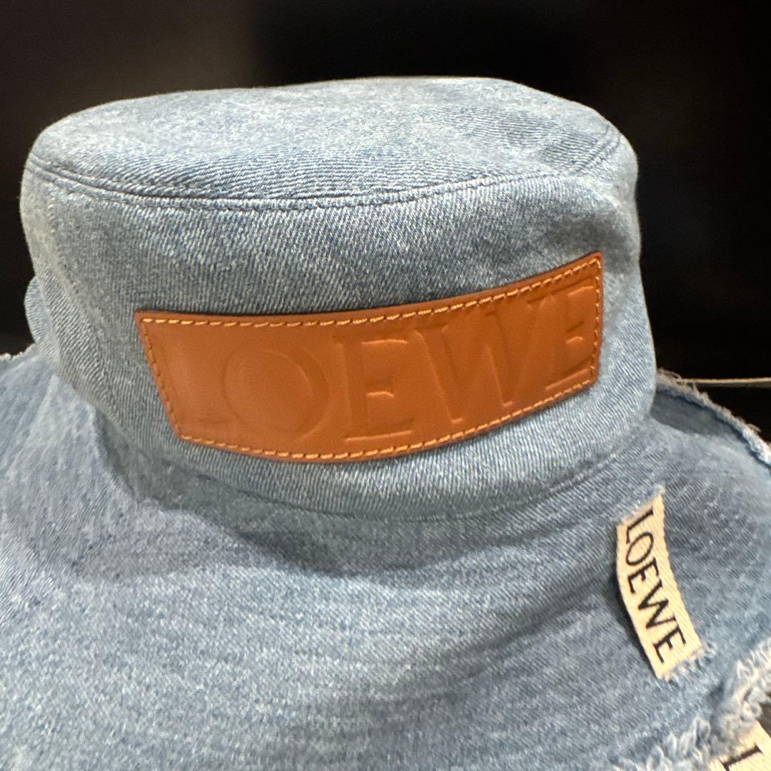 LOEWE フィッシャーマンハット　59 デニム　フリンジ