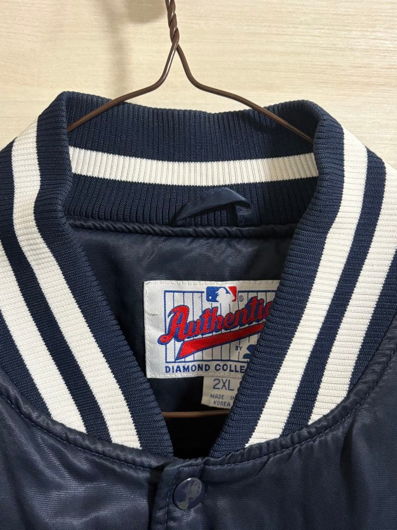 スターターMLBヤンキース刺繍スタジャン ネイビー　 レア2XL 90s