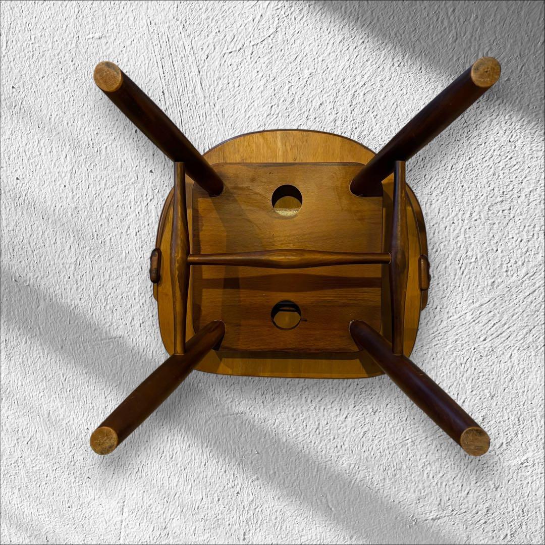 カリモク家具　回転式アームチェア コロニアルウォールナット