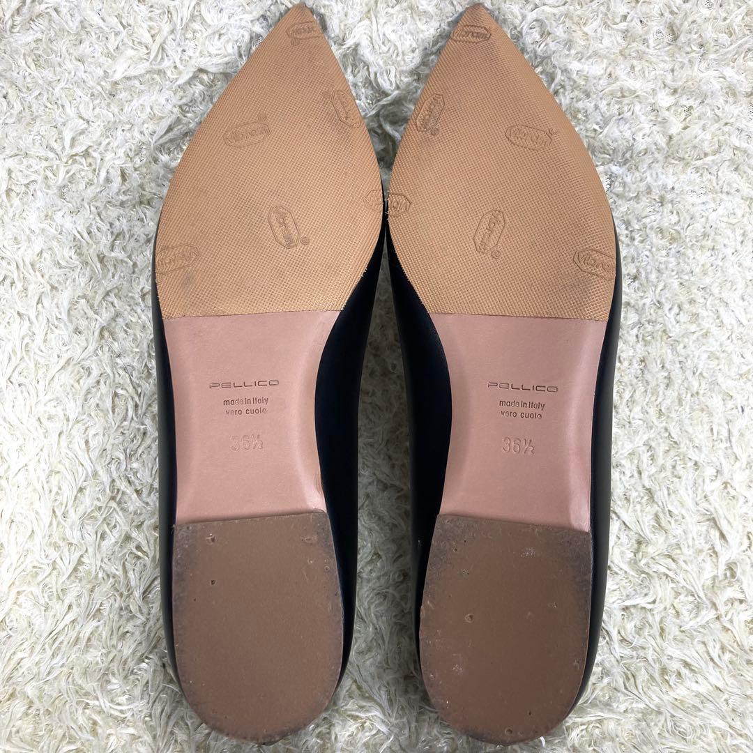 『未使用級』PELLICO アネッリ フラット パンプス ブラック ANIMA
