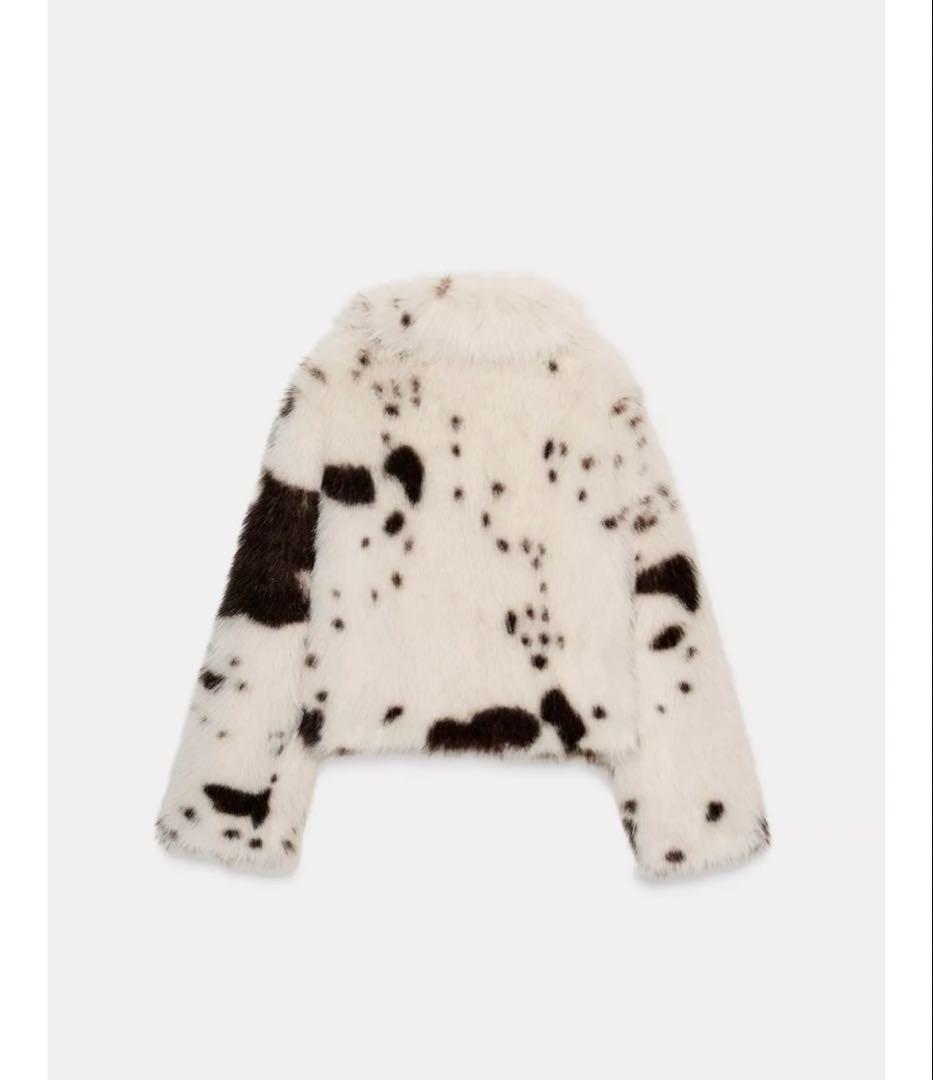 完売品⭐︎ZARA アニマルプリント フェイクファーショートコート M 今期新作
