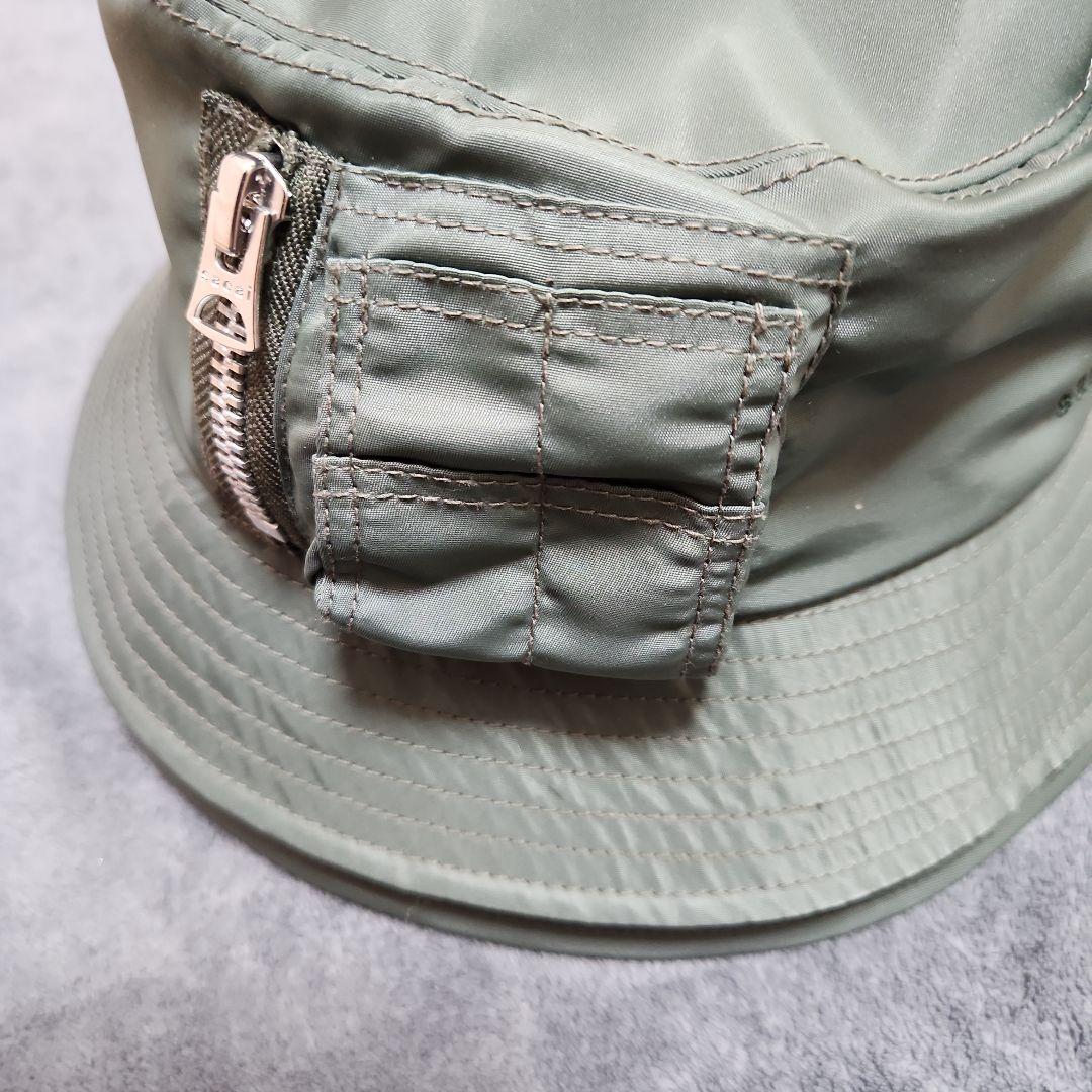 【週末限定SALE】sacai.サカイ.オリーブグリーンバケットハットSize１