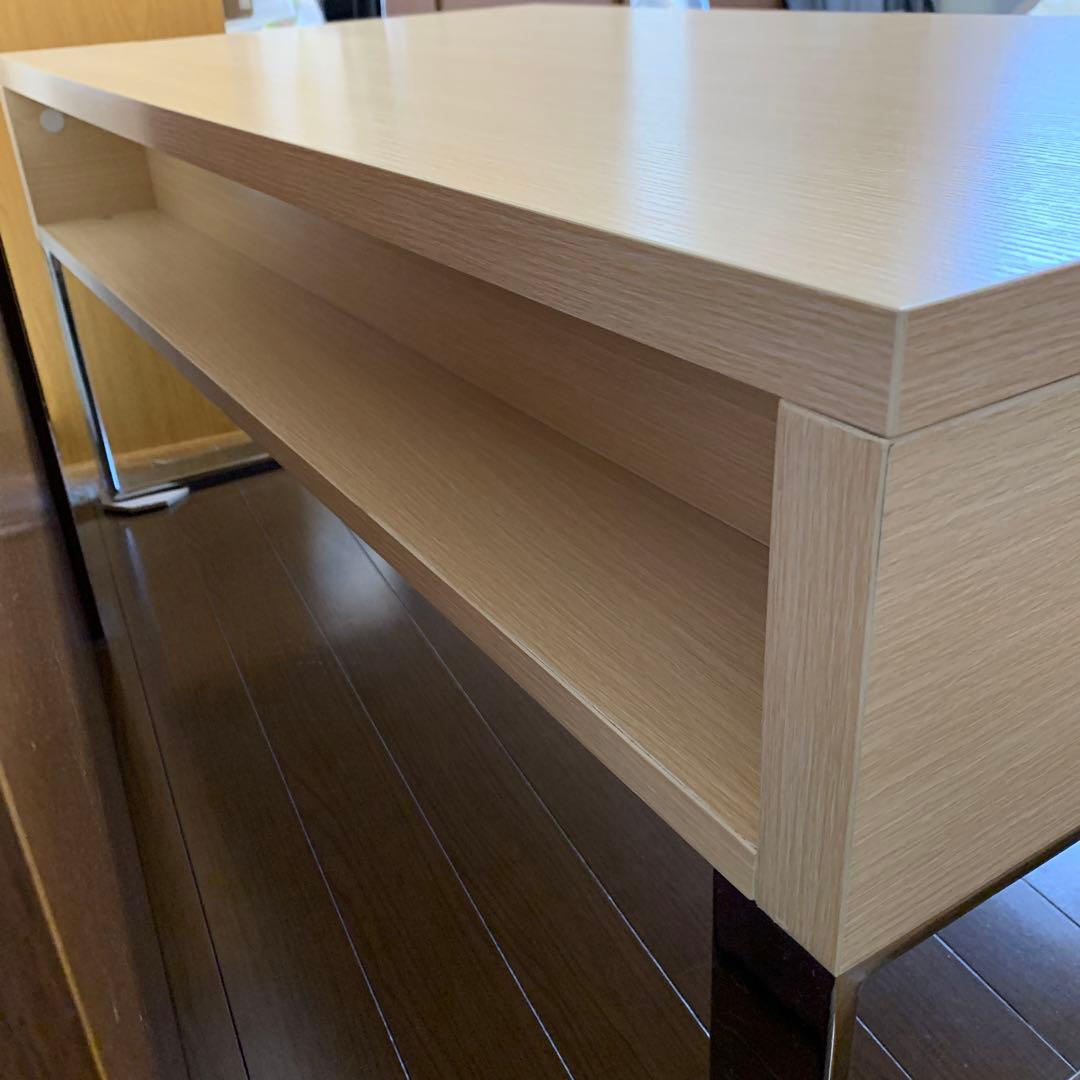 昇降式テーブル　ベージュ　小物置き付き　※4月7日処分予定です