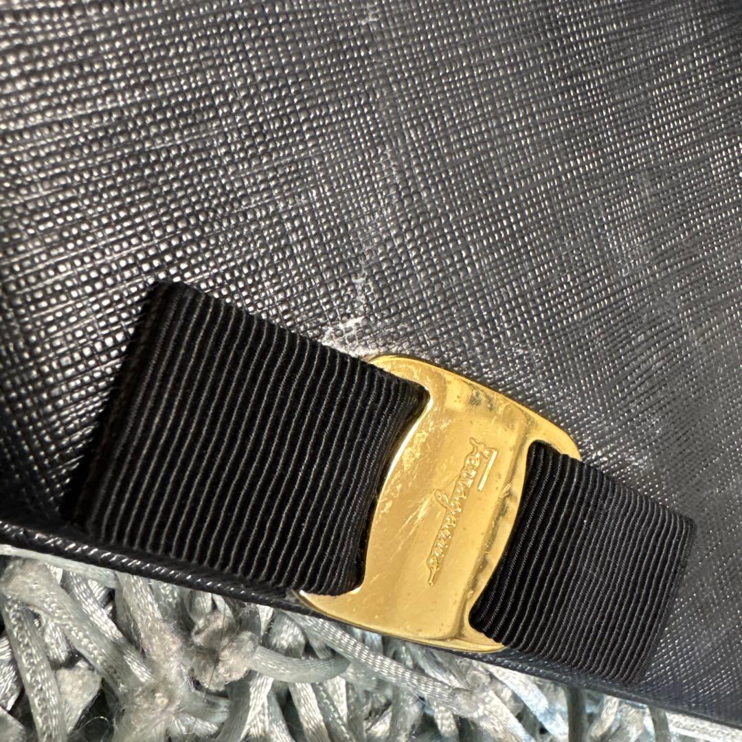 リボン付きブラックパーティーバッグ