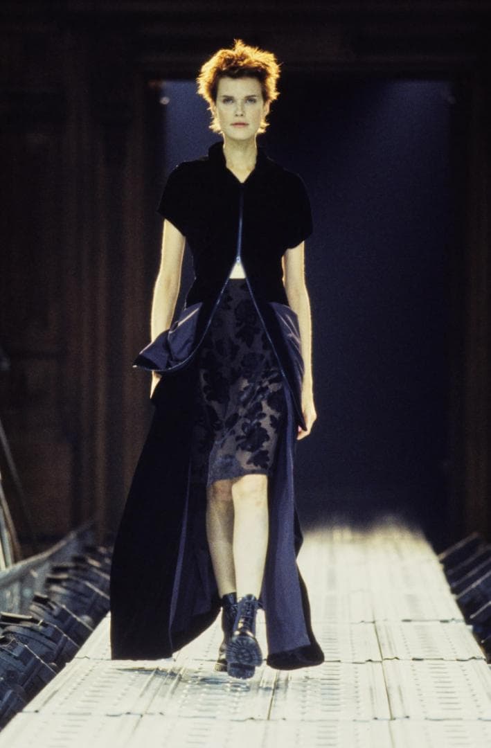 ss97 YOHJI YAMAMOTO FEMME フラワーフロッキージャケット