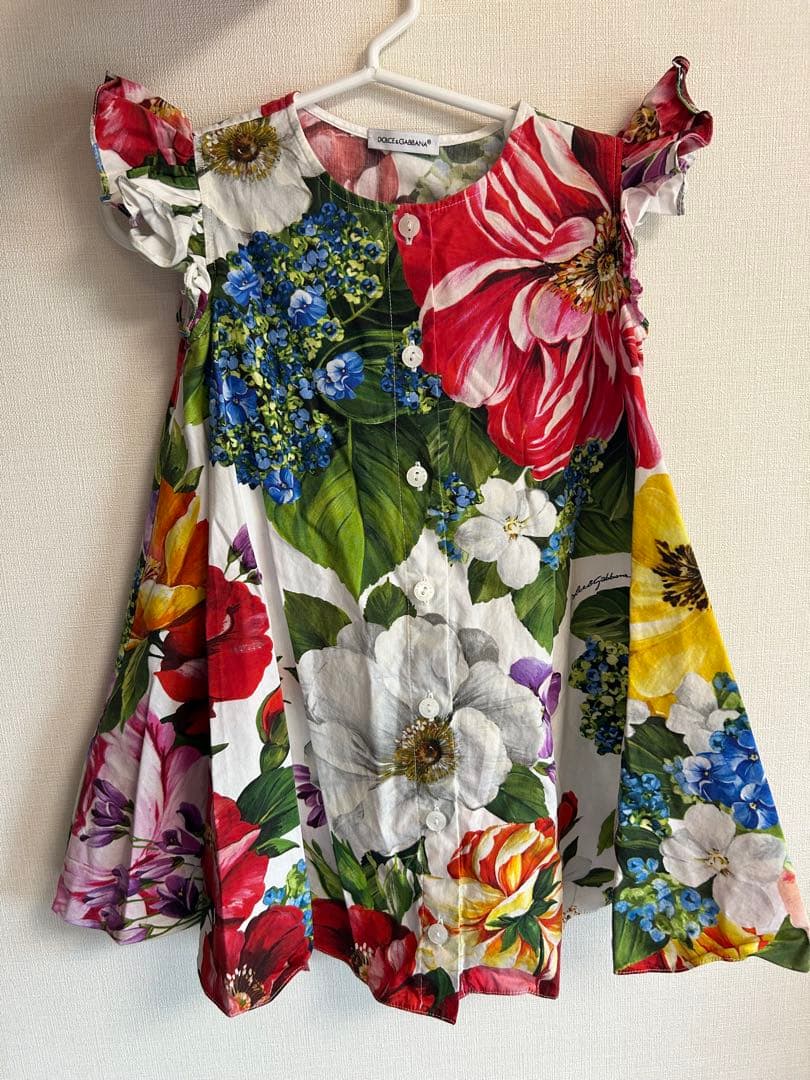 Dolce & Gabbana フラワープリント 半袖ワンピース