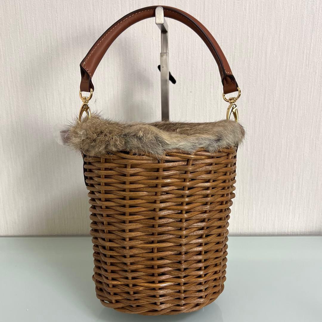 『未使用』ATAO breeze 2way ショルダーバッグ ラビットファー付き