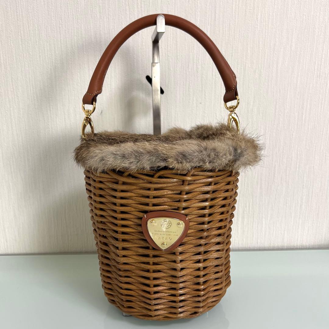 『未使用』ATAO breeze 2way ショルダーバッグ ラビットファー付き