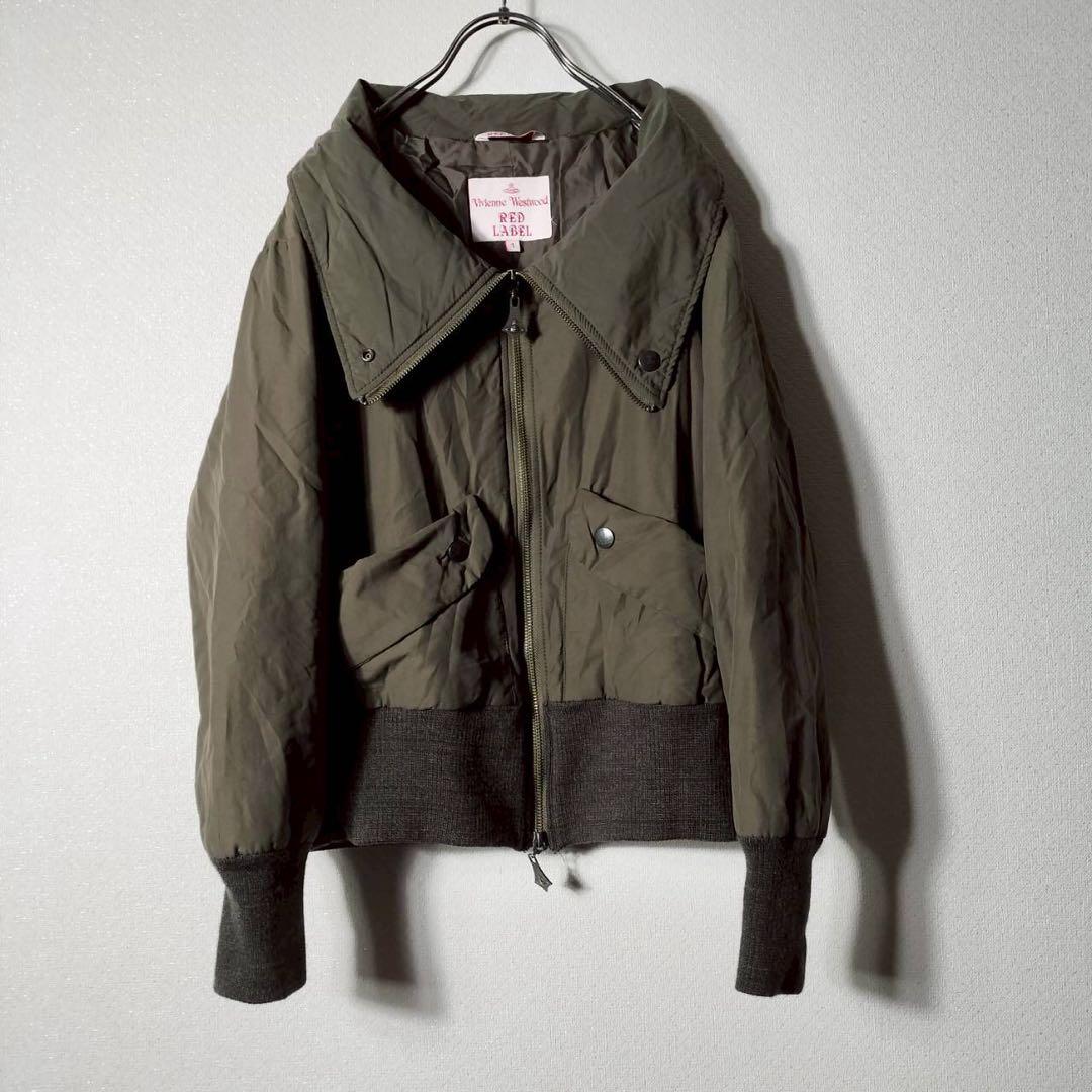ヴィヴィアンウエストウッドレッドレーベル 短丈ブルゾン 中綿ジャケット ナイロン