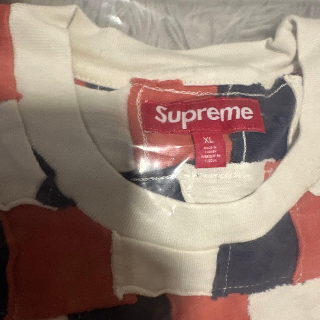 シャツ SupremePatchworkYoke Football TopStone\"