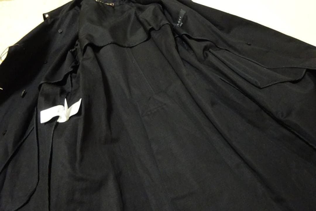未使用 GUCCI グッチ トレンチ? コート 黒/ブラック 46 丈95㎝　a