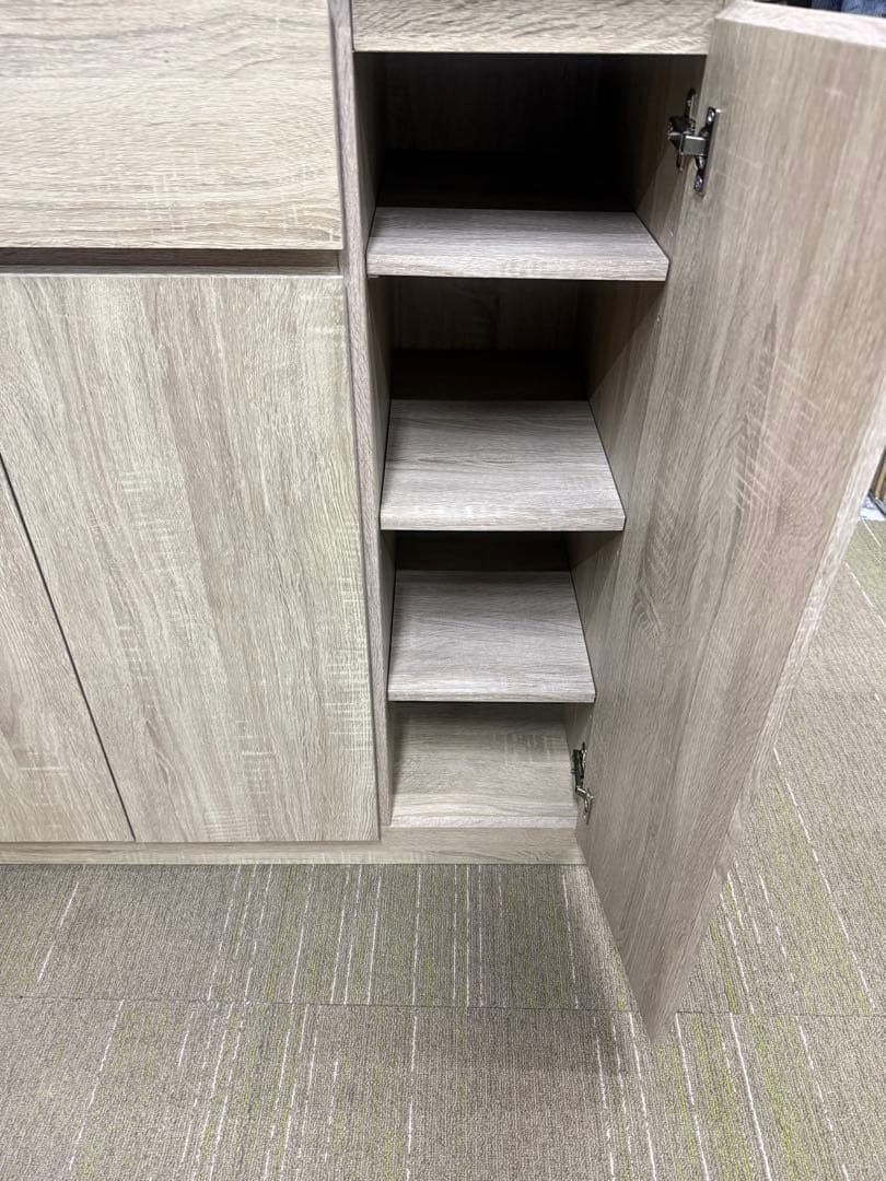 【洗浄消毒作業済】LOWYA ロウヤ　キッチンカウンター　レンジ台　食器棚