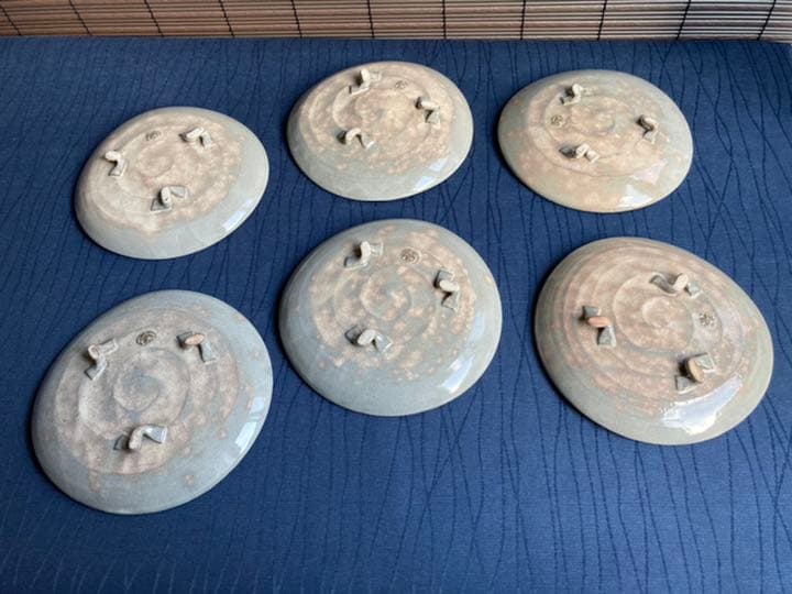 萩焼　十五代　坂倉新兵衛　銘々皿　平皿　6点